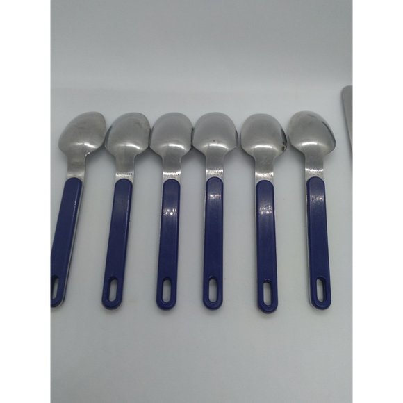 Ginkgo Stainless Korea Blue plastic hanging handle pierced HTF - Picture 8 of 9